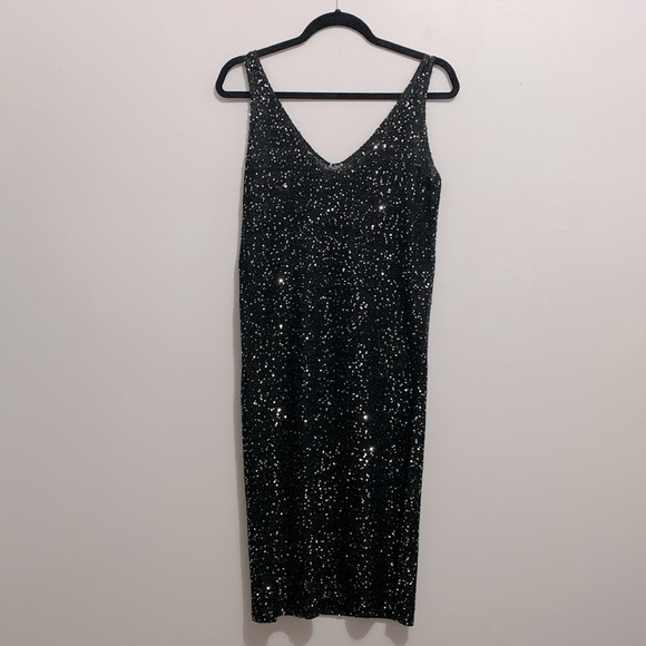 BNWT Vero Moda Women’s VMLEILANI NEW STRAP V-NECK BLK DRESS size S - Picture 5 of 6